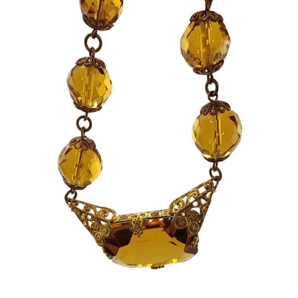 Beautiful Czech Glass and Crystal Necklace (A6598) - Picture 5 of 6